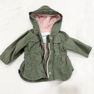 Old Navy Green Jacket with Pink Lining